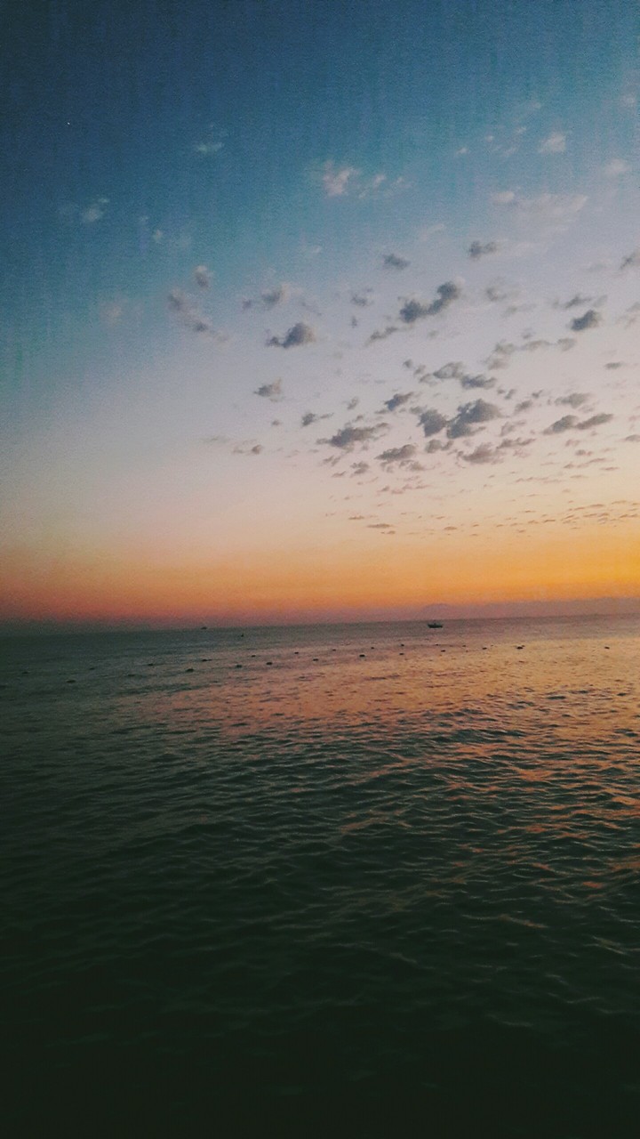 Sunset over the sea