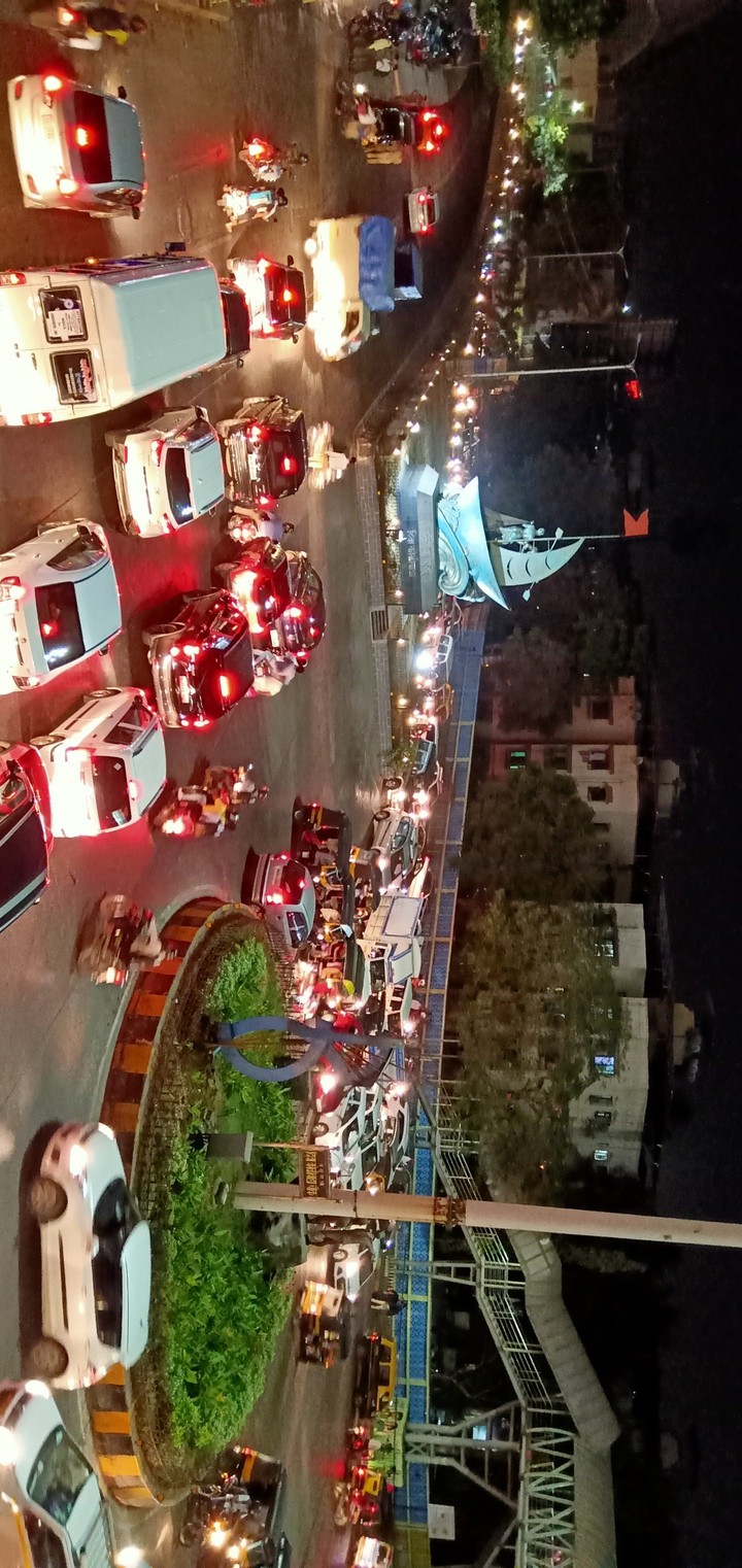 Busy Indian road