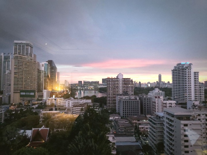 Sunset seen from the hotel