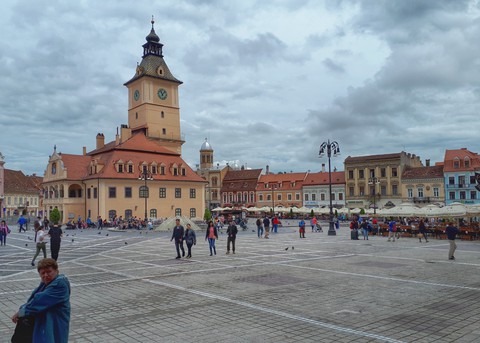 Sibiu on a cloudy day