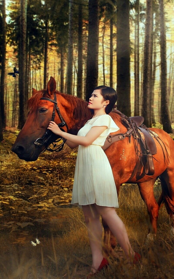 Girl and Horse