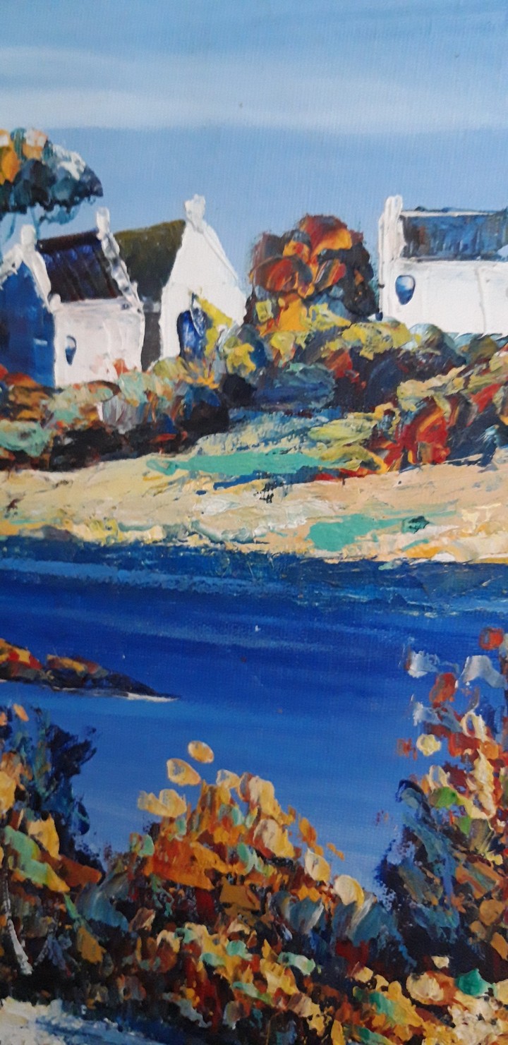 Peinture au couteau Audierne Bretagne