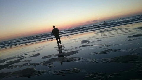 Seashore walking