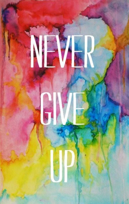 never stop dreaming never give up