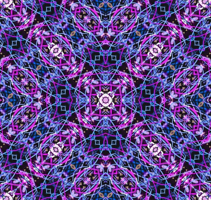 Indigo color fractal pattern