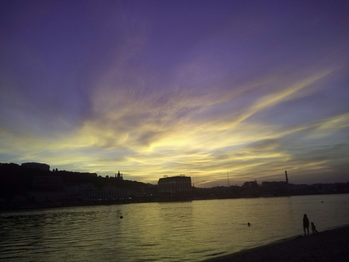 Dnepro river sunse