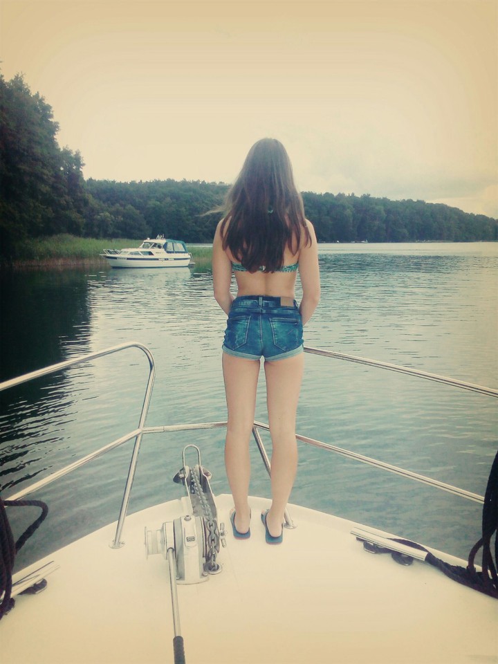 standing on a boat