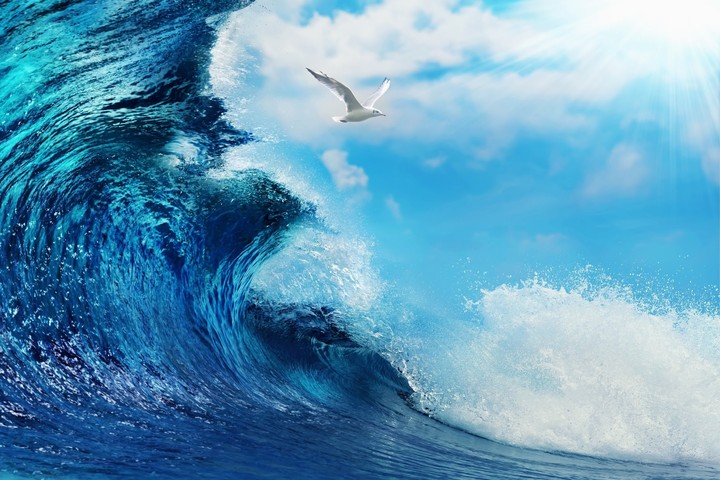 на море