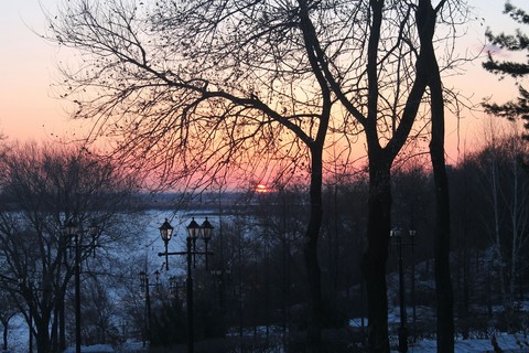 Cold sunset