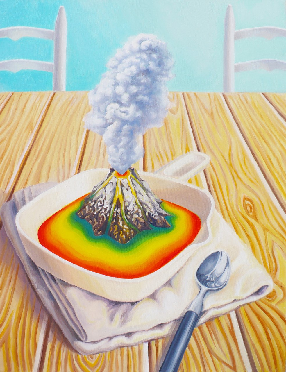 Volcano in dish