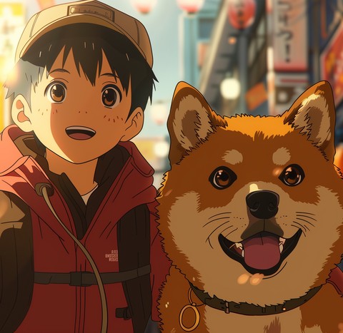 Boy with dog