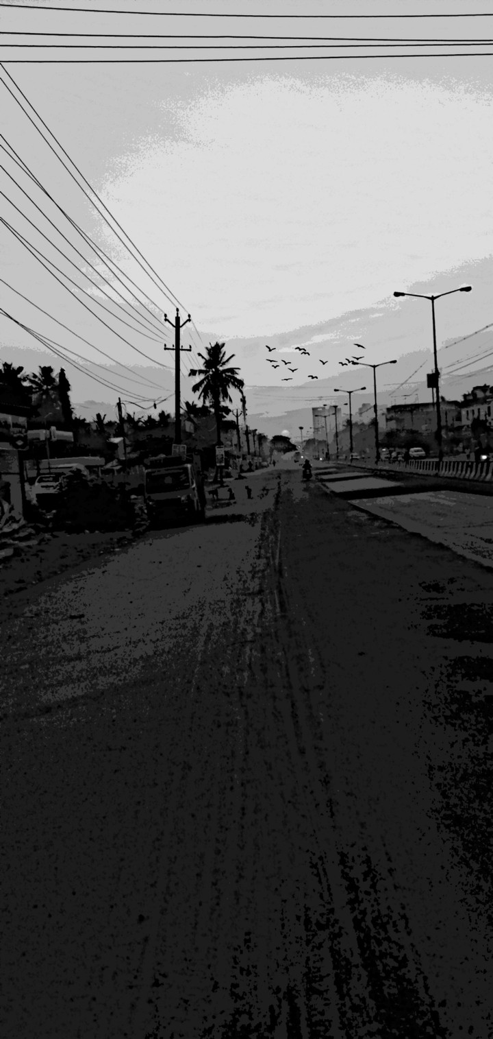 balck and white