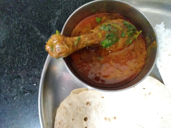 chicken curry and roti