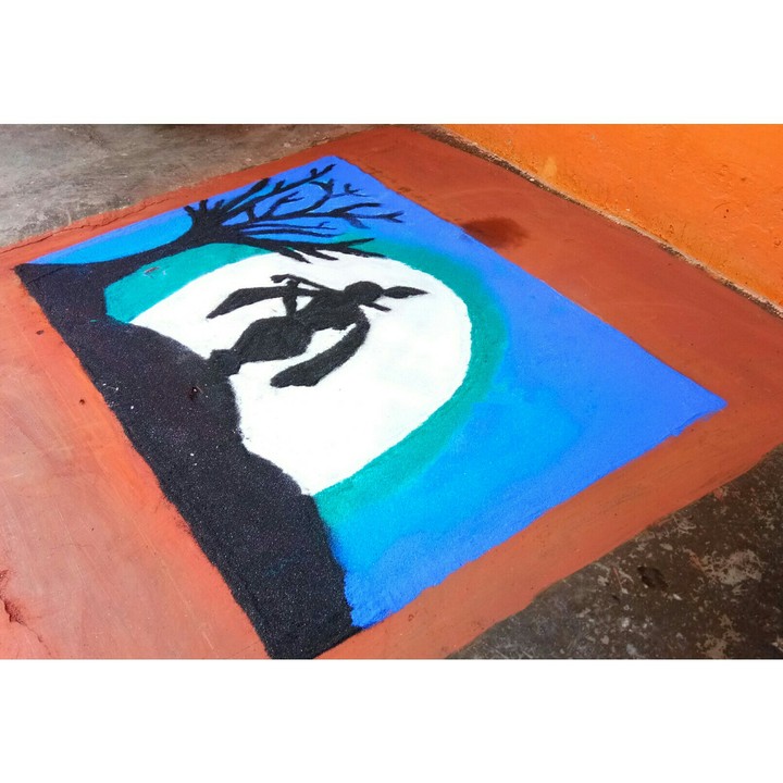 Krishna rangoli