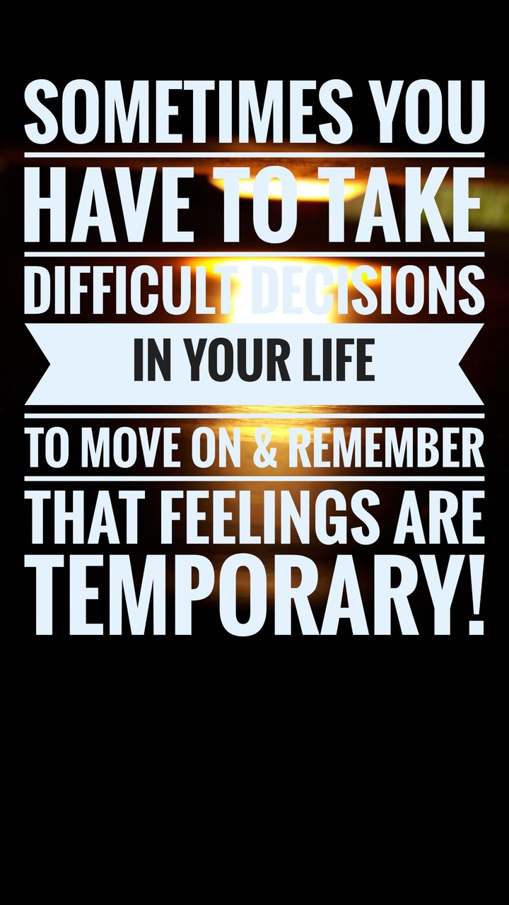 feelings are TEMPORARY!