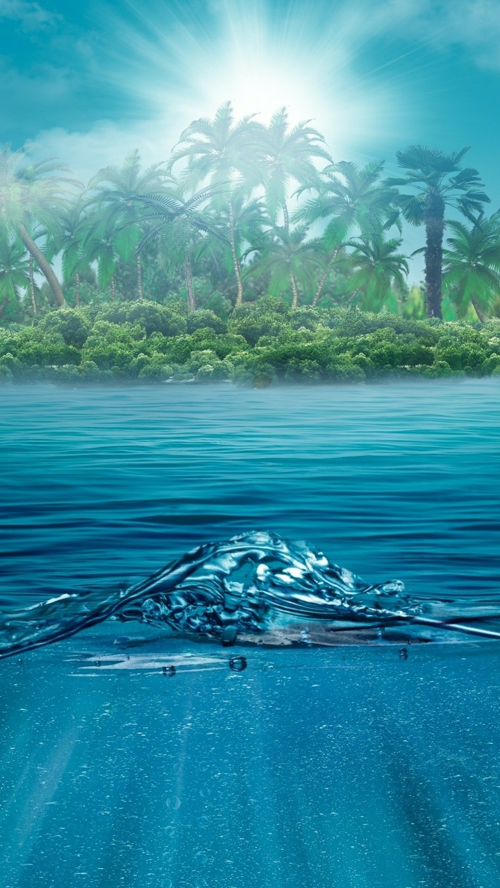 Under water