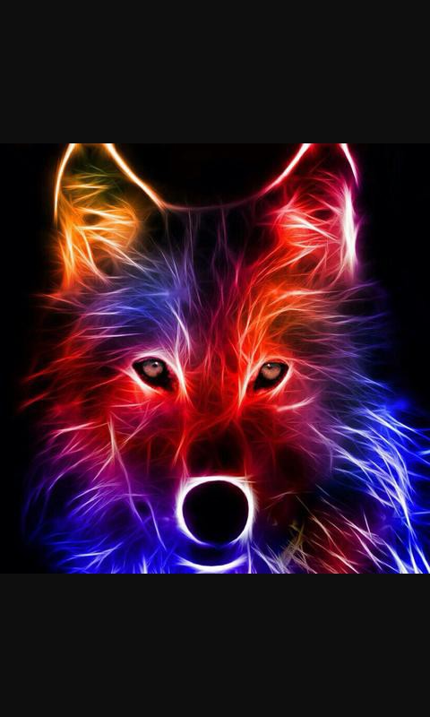 Farbiger Wolf