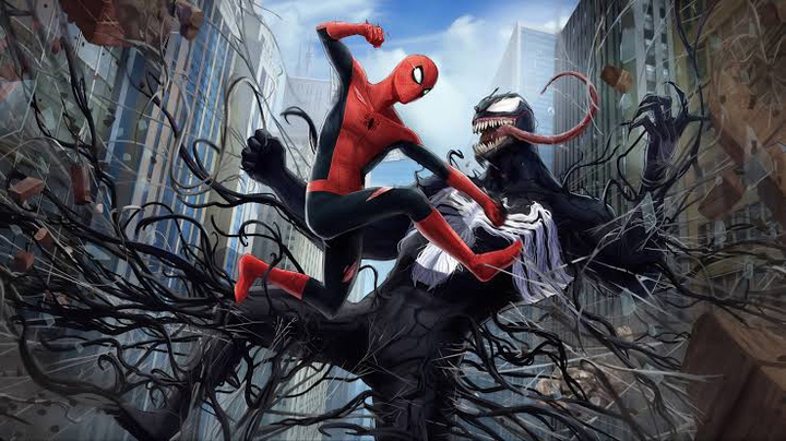 Spider man and Venom