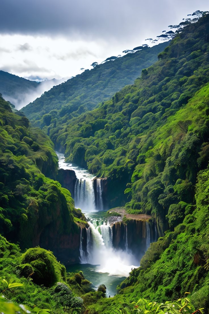 papéis de parede vegetation, waterfall