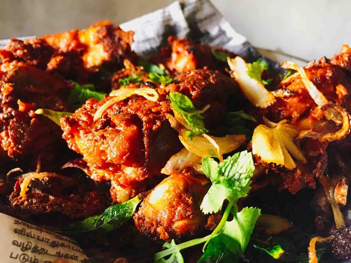 southindian spicy chicken fry