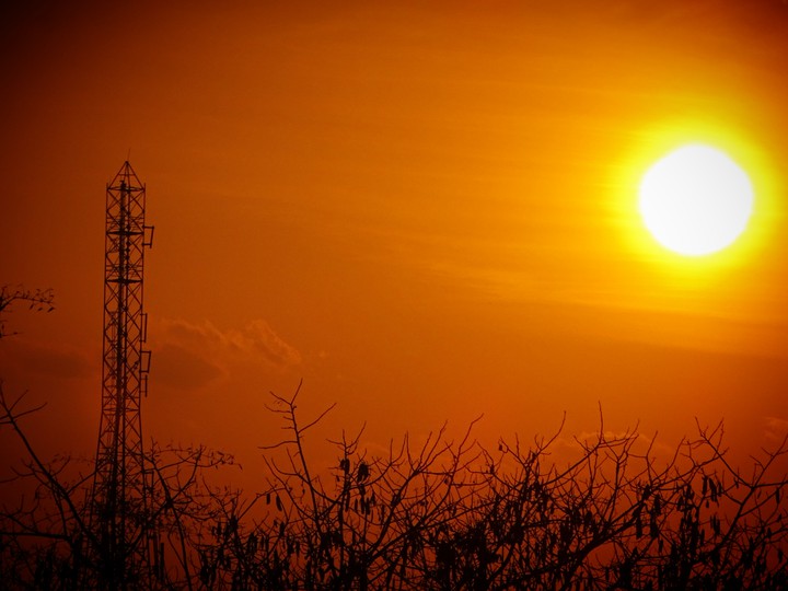 Sunset.