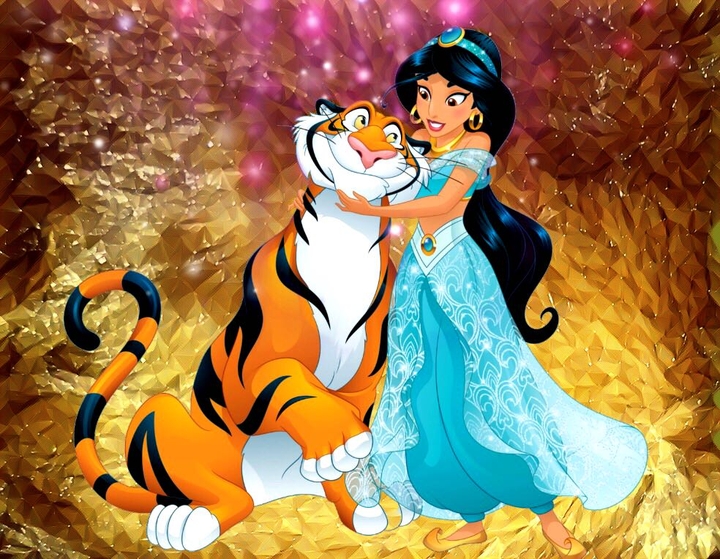Jasmine and Rajah her tiger