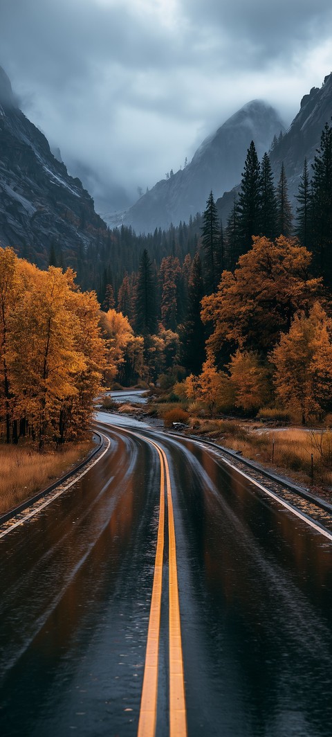 valley, highway Hintergrundbilder