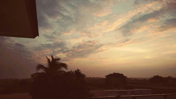 indian village sunset