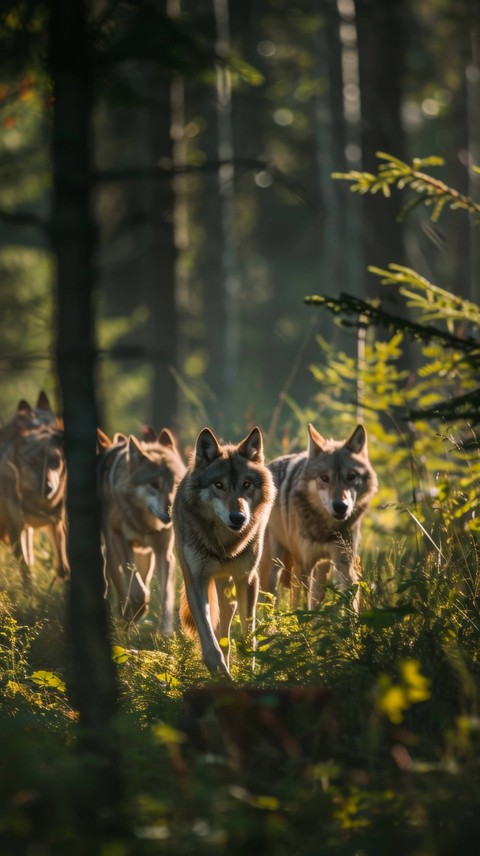 fonds d'écran wolf, forest