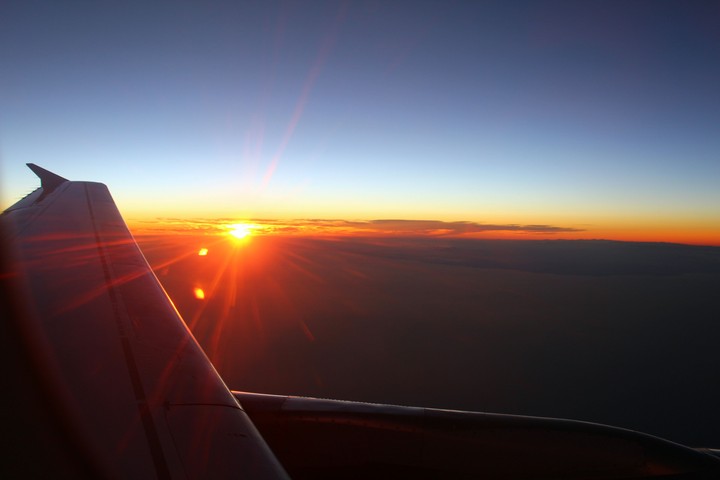 Sonnenuntergang über den Wolken  (2)