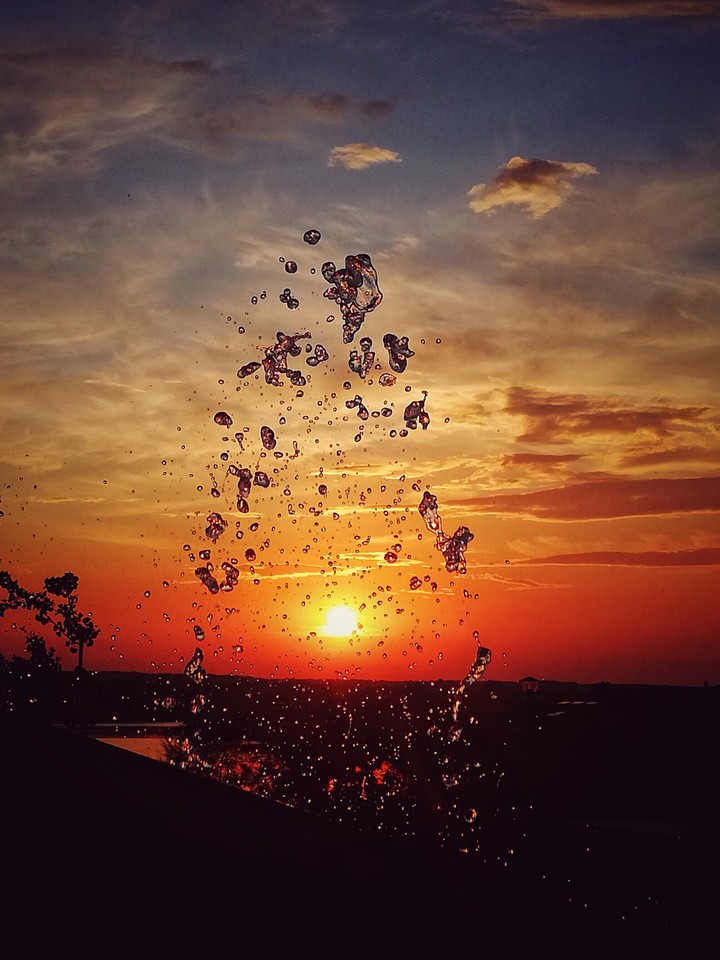 sunset on the lake