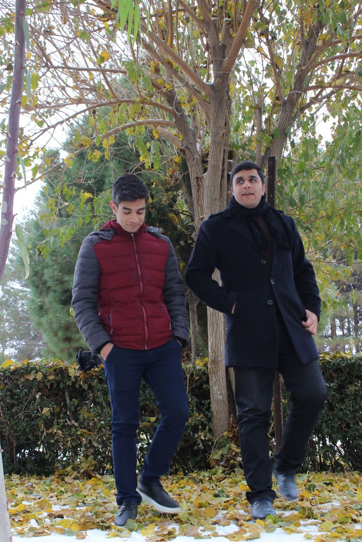 Two man snow