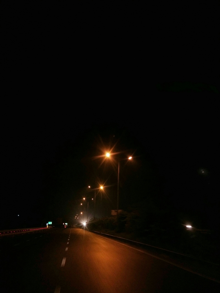 Road in the night.