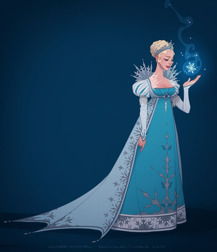QUEEN ELSA IN PERIOD DRESS