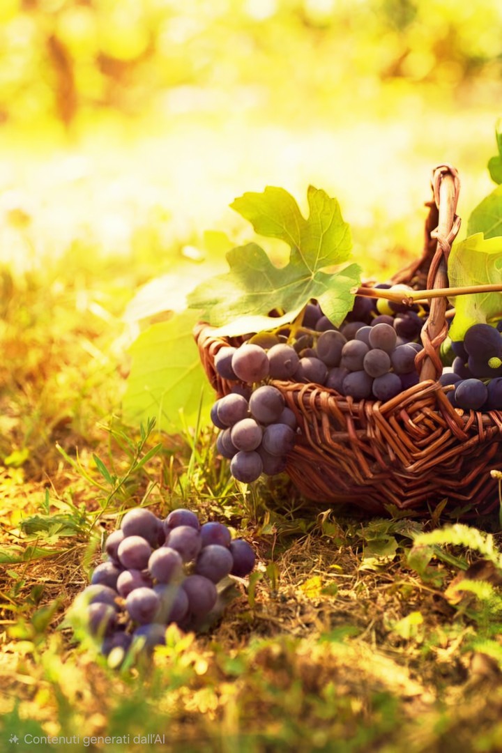SHINING HARVESTED GRAPES