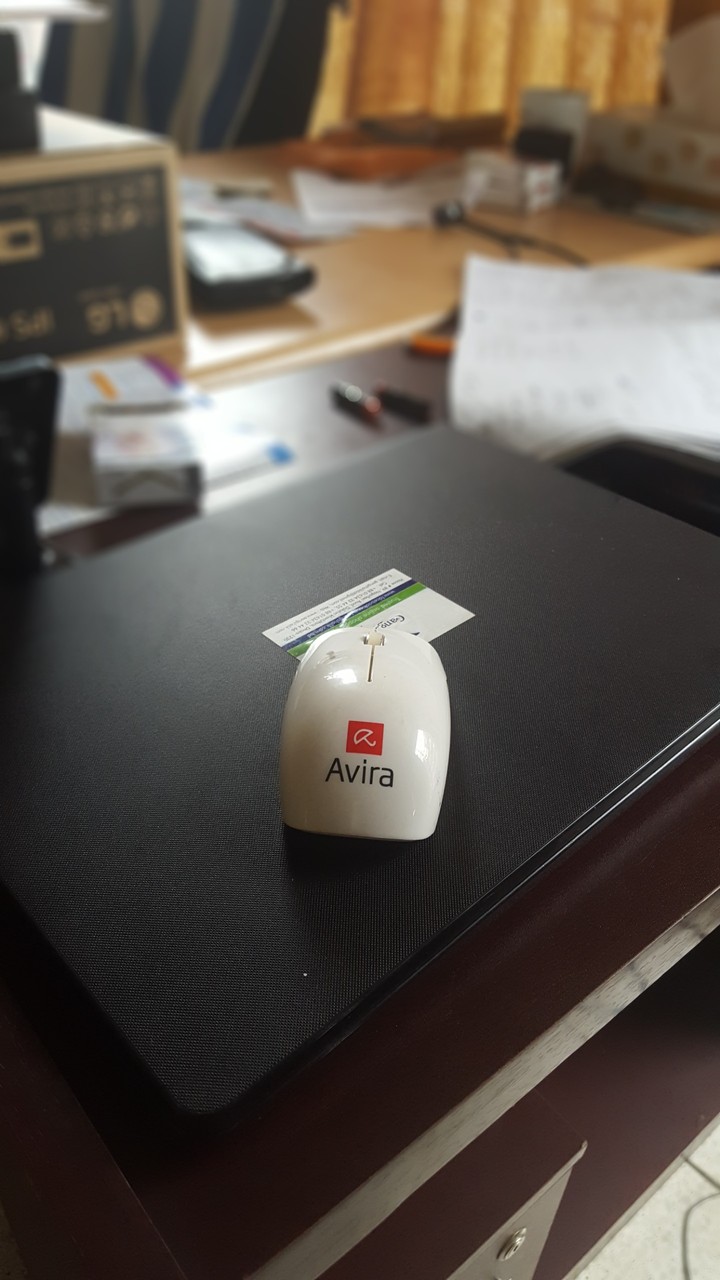 Focus on office table