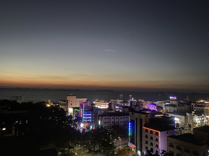 Daecheon beach view at night