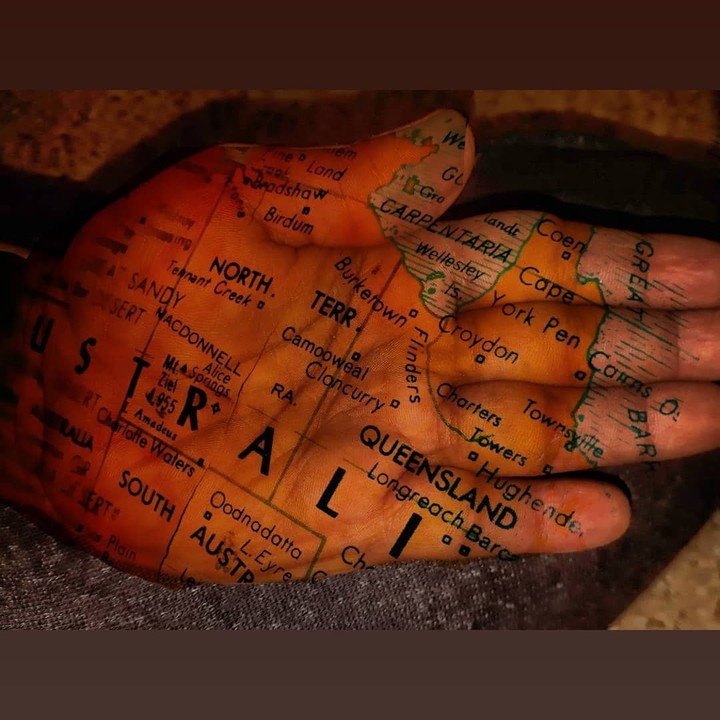 map in hand