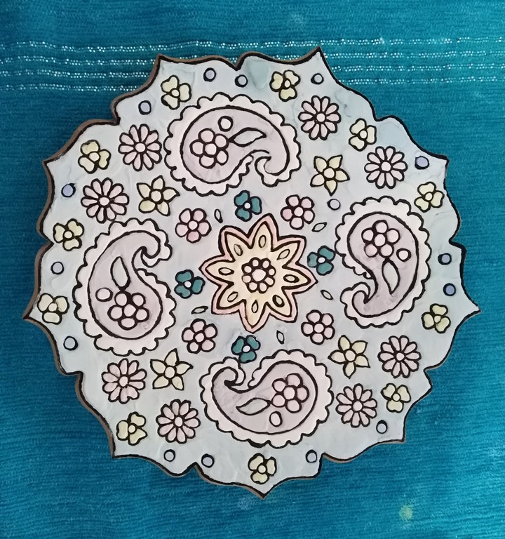 Enamel on pottery