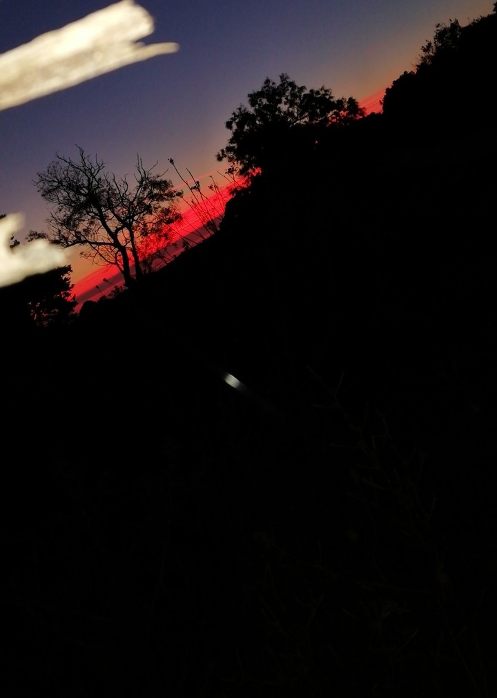 Red sunset.