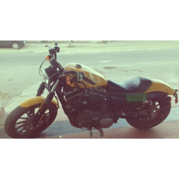 yellow Harley Davidson