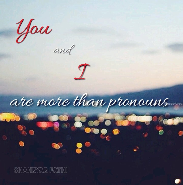you and i