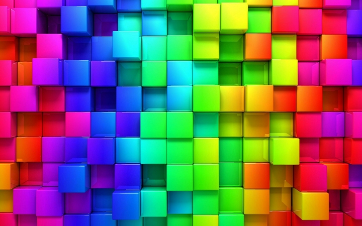 rainbow cubes
