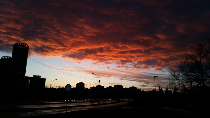 Sunset in Minsk.