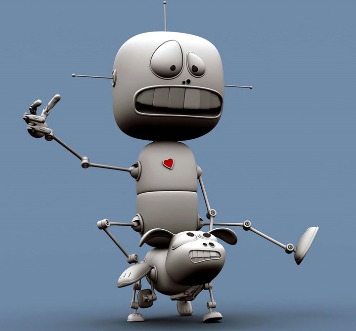 robot and dog robot