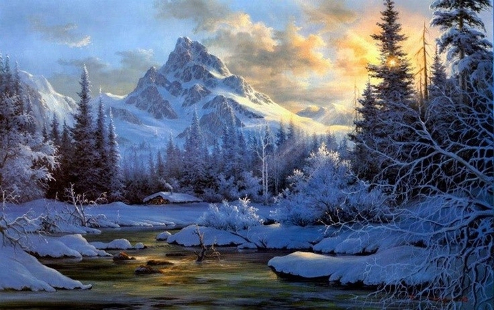 la montagna innevata