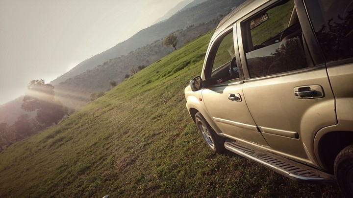 with my car