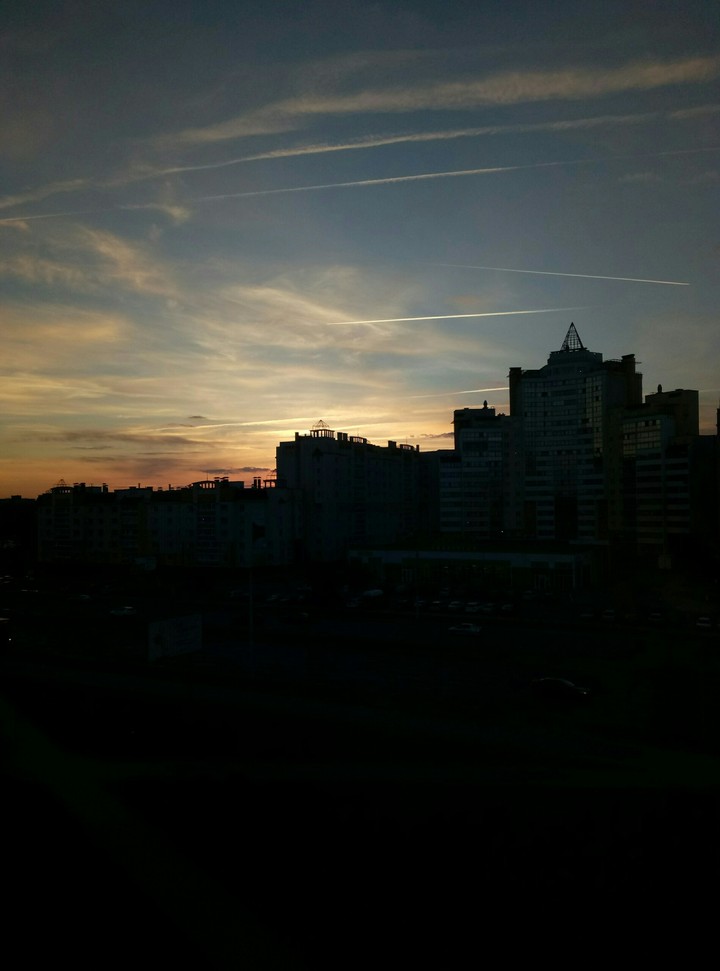 Town sunset 