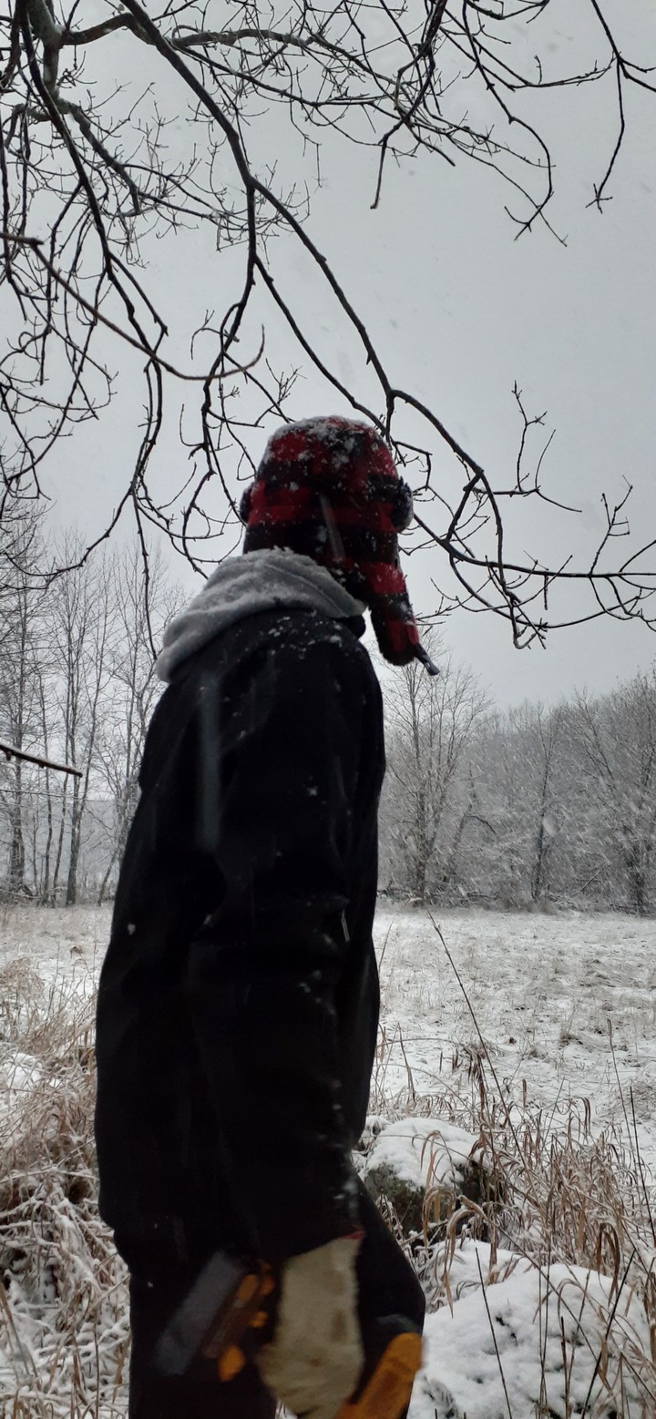 Working in the snow