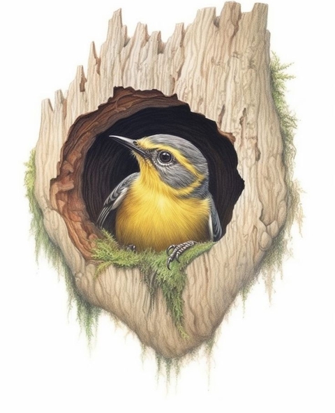 bird, Painting वॉलपेपर